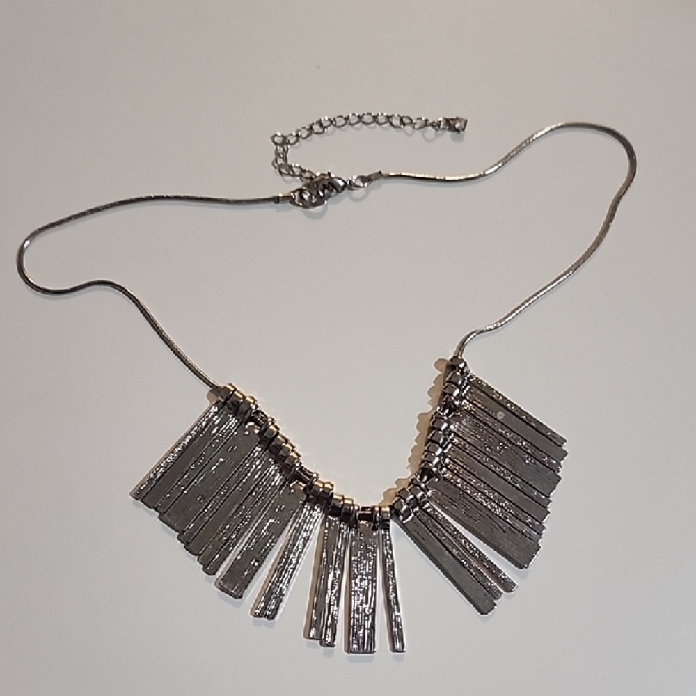 Vintage Silver Fringe Necklace
